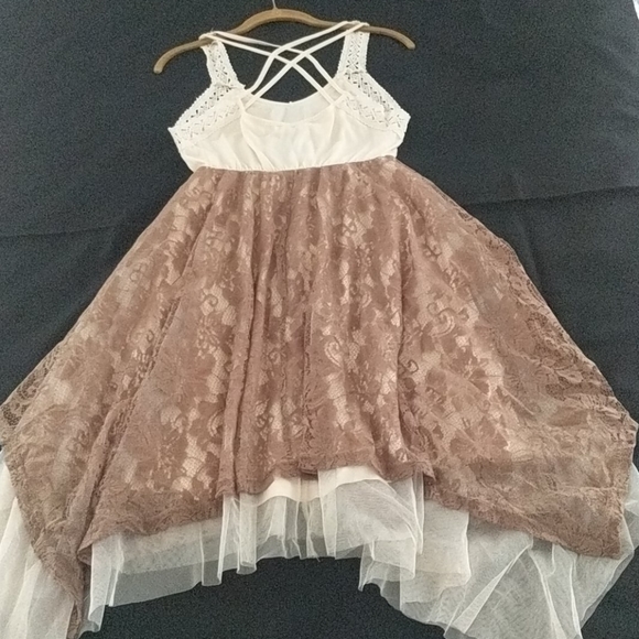Boho Cream and Cocoa Dress - Picture 2 of 5